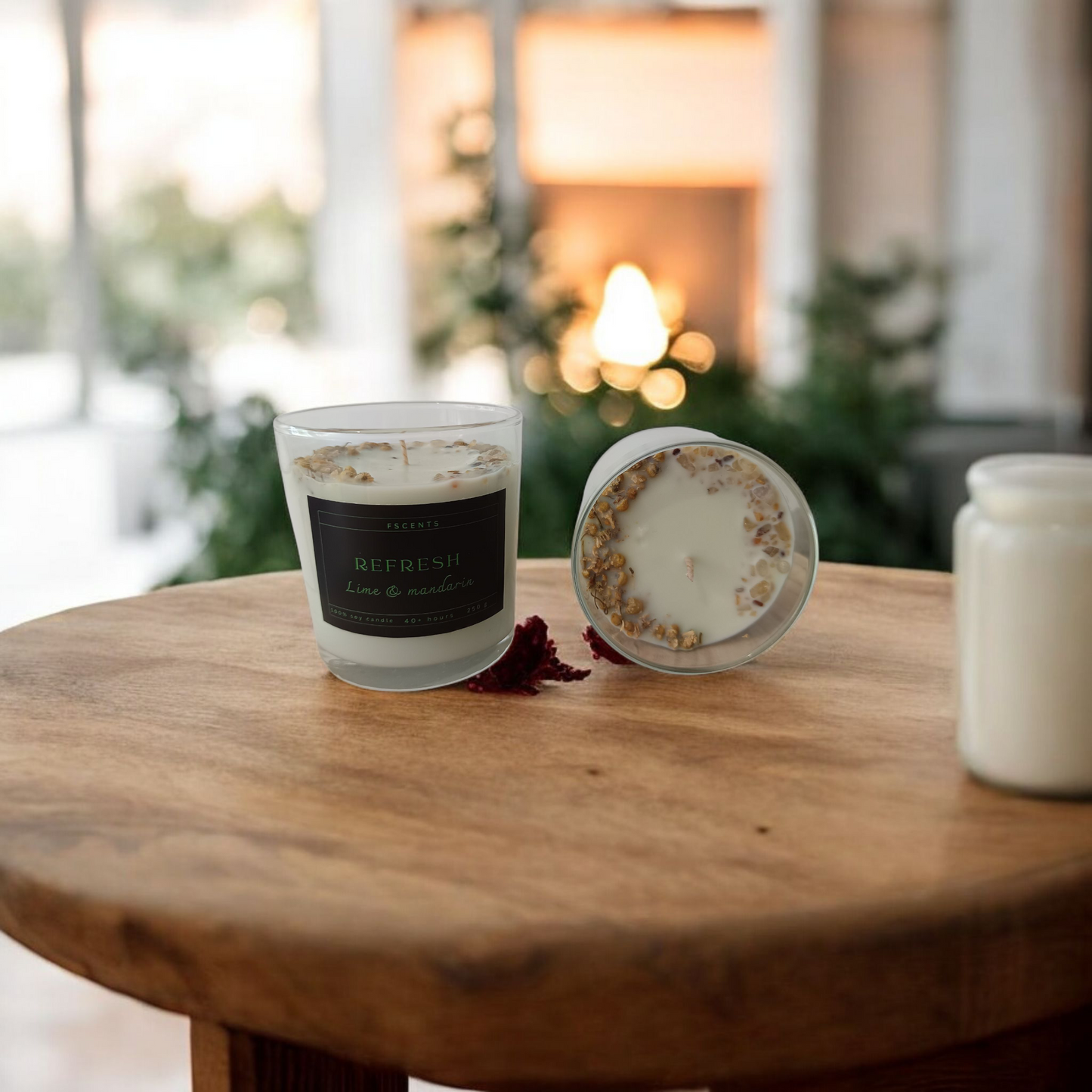 Refresh Soy Candle - Lime βασιλικός & μανταρίνι
