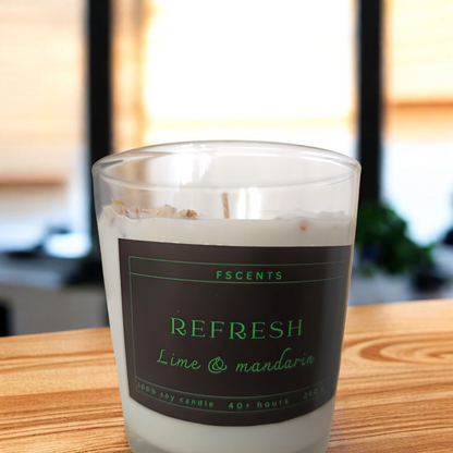 Refresh Soy Candle - Lime βασιλικός & μανταρίνι