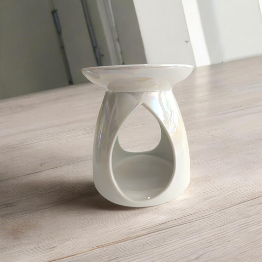 Ceramic Wax Melt Burner White– 12cm