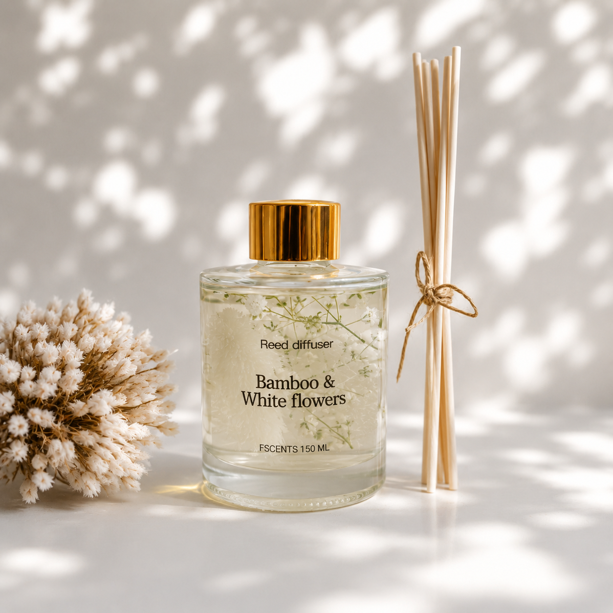 Bamboo & White Flowers Reed Diffuser – 150ml
