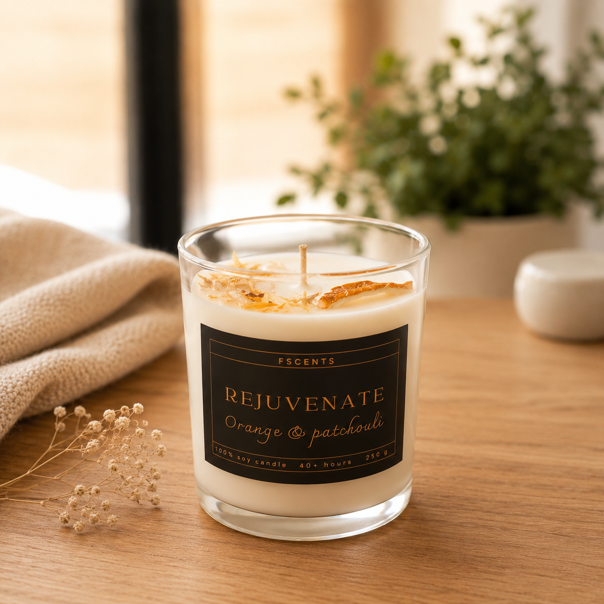 Rejuvenate Soy Candle - Άνθη πορτοκαλιάς & πατσουλί