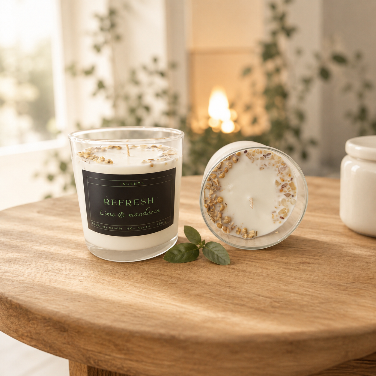 Refresh Soy Candle - Lime βασιλικός & μανταρίνι