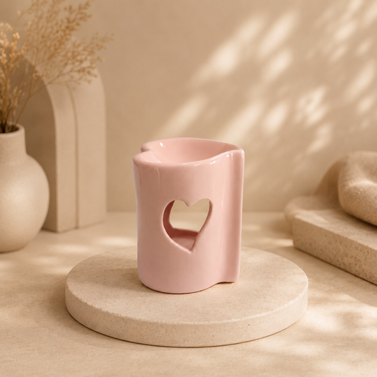 Wax burner - pink Heart