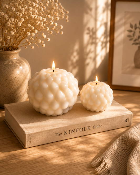 Textured Sphere Candle set– 490g