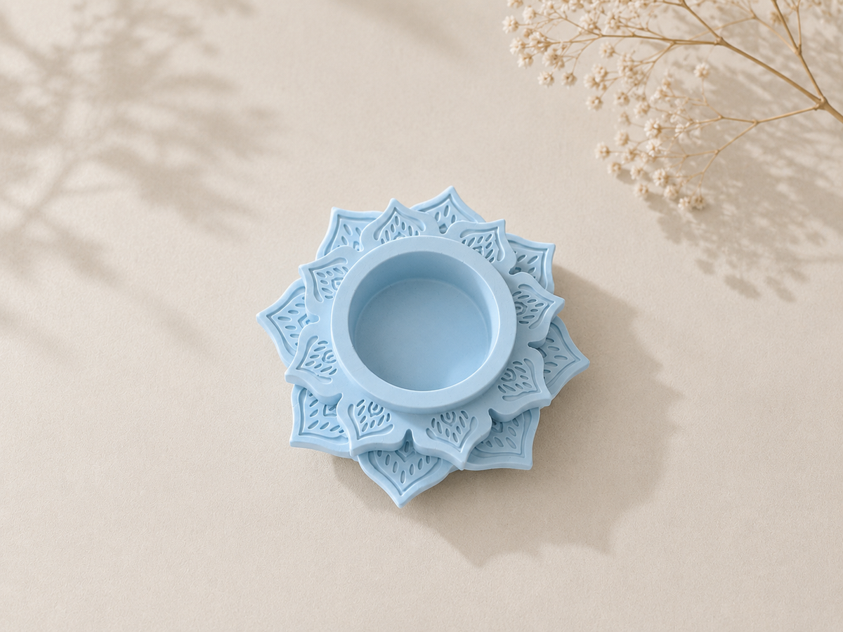 Μάνταλα Βάση Ρεσώ - Mandala Porcelain Tealight Holder