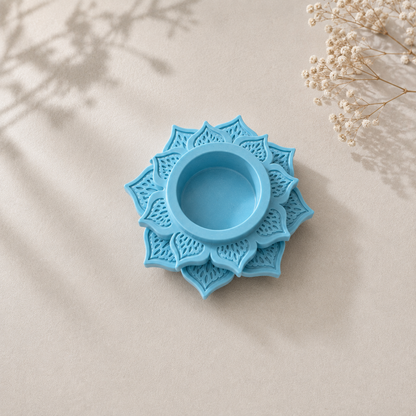 Μάνταλα Βάση Ρεσώ - Mandala Porcelain Tealight Holder