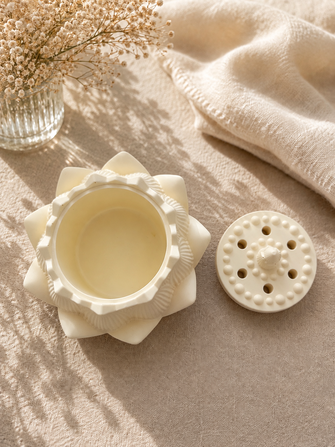 Λωτός - Lotus Porcelain Incense Holder