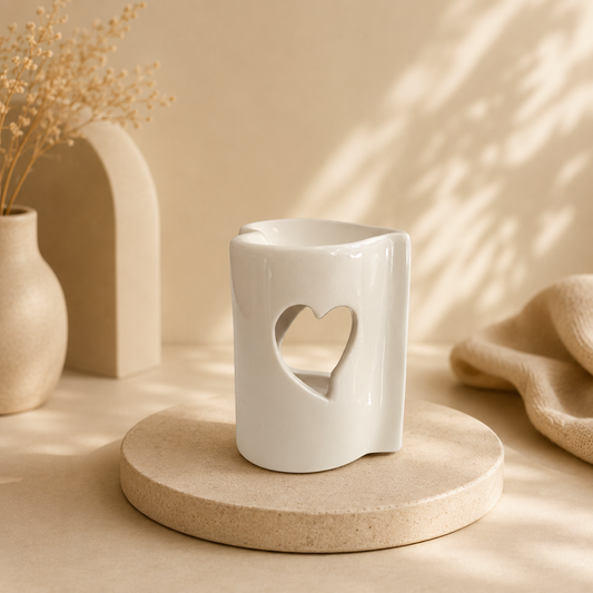 Wax burner - Ivory Heart