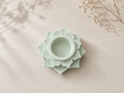 Μάνταλα Βάση Ρεσώ - Mandala Porcelain Tealight Holder