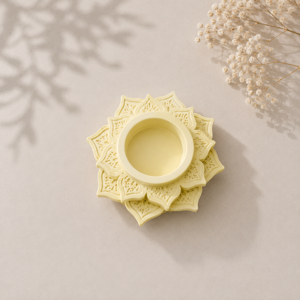 Μάνταλα Βάση Ρεσώ - Mandala Porcelain Tealight Holder