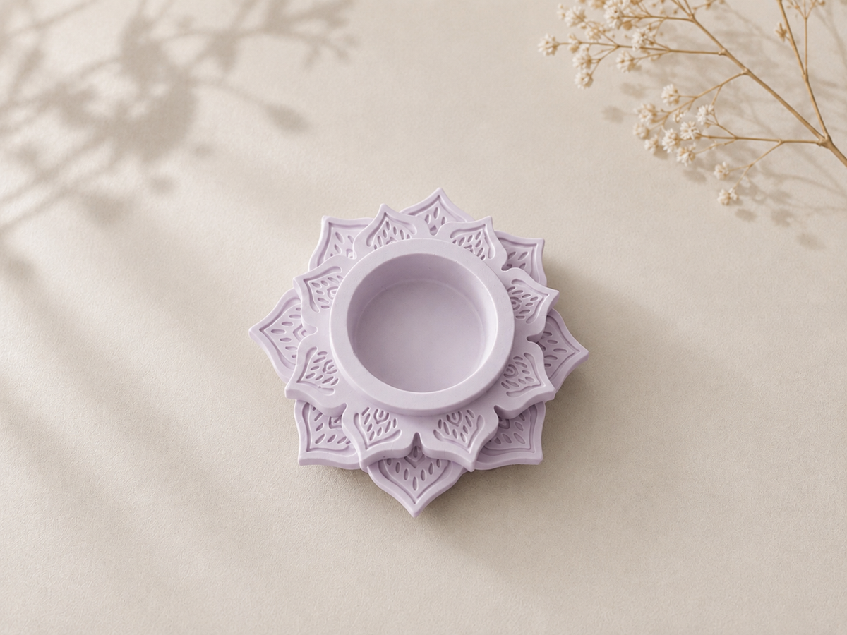 Μάνταλα Βάση Ρεσώ - Mandala Porcelain Tealight Holder