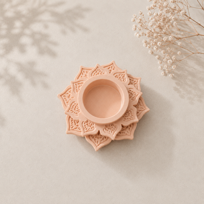 Μάνταλα Βάση Ρεσώ - Mandala Porcelain Tealight Holder