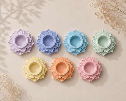 Μάνταλα Βάση Ρεσώ - Mandala Porcelain Tealight Holder
